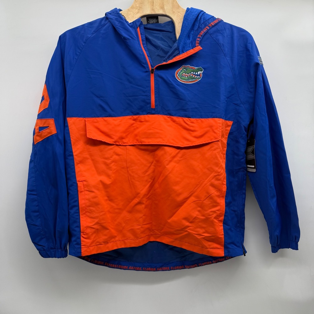 Colosseum‎ Florida Gators Men's XL Blue Orange Anorak Windbreaker Jacket